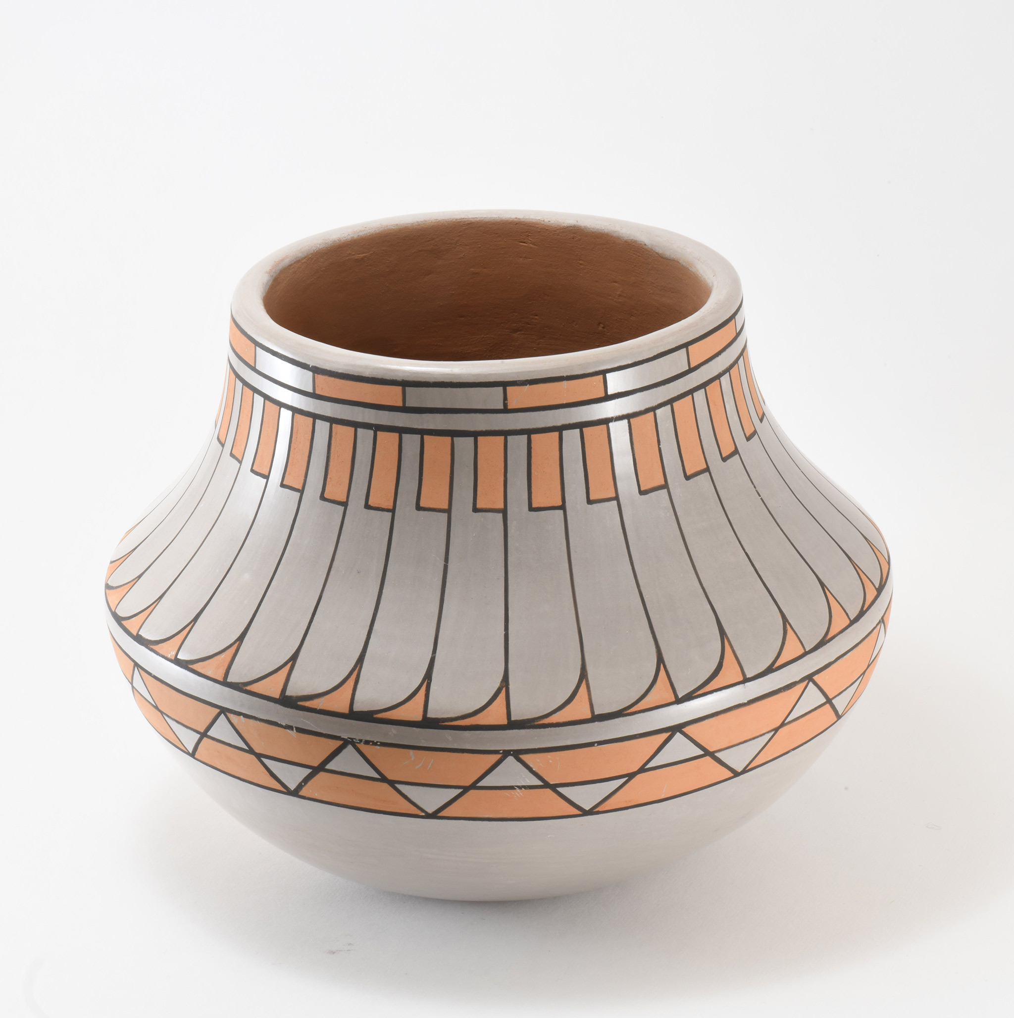 Blue Corn Polychrome Jar with Feather Motif