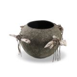 Zuni Fetish Jar with Four Antler Fetishes by Teddy Weahkee Circa 1930s