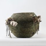Zuni Fetish Jar with Four Antler Fetishes by Teddy Weahkee Circa 1930s
