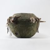 Zuni Fetish Jar with Four Antler Fetishes by Teddy Weahkee Circa 1930s