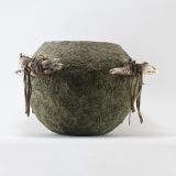 Zuni Fetish Jar with Four Antler Fetishes by Teddy Weahkee Circa 1930s